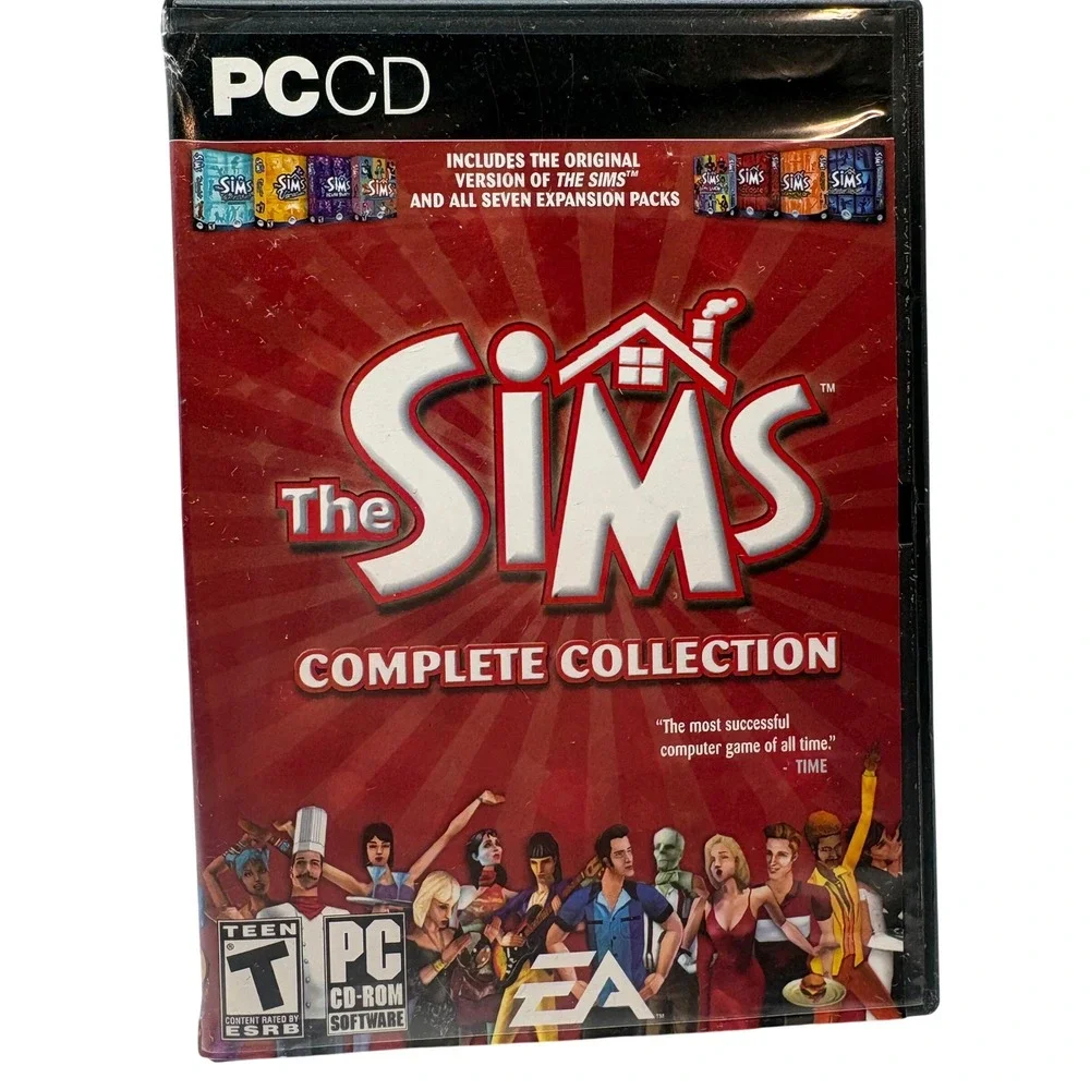 PC Game The Sims Complete Collection PC CD-ROM Red EA Maxis 2005 Edition